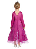 Roze Elsa jurk achterkant