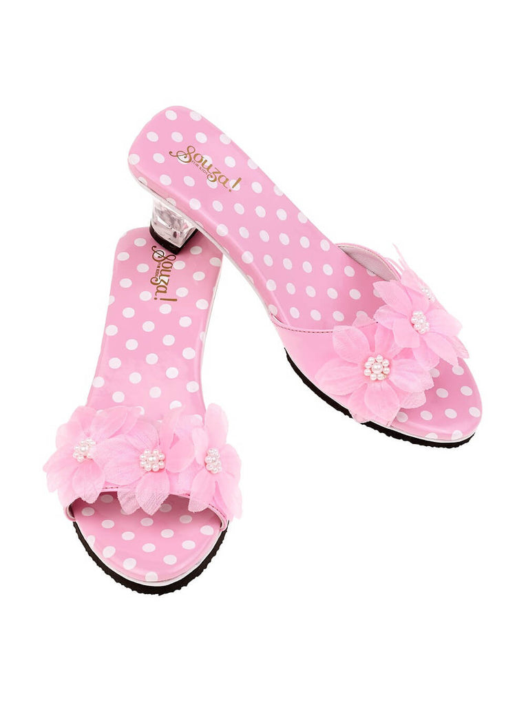 wees onder de indruk Oprichter Erge, ernstige Roze slippers met hakje | Roze prinsessen schoenen met hakje –  Prinsessenjurken.nl